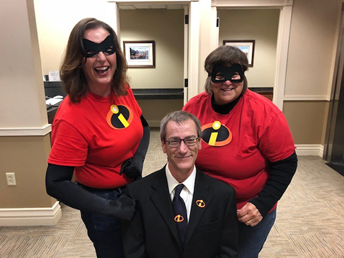 Bank of Washington employees dressed up as the Incredibles for Halloween 2018